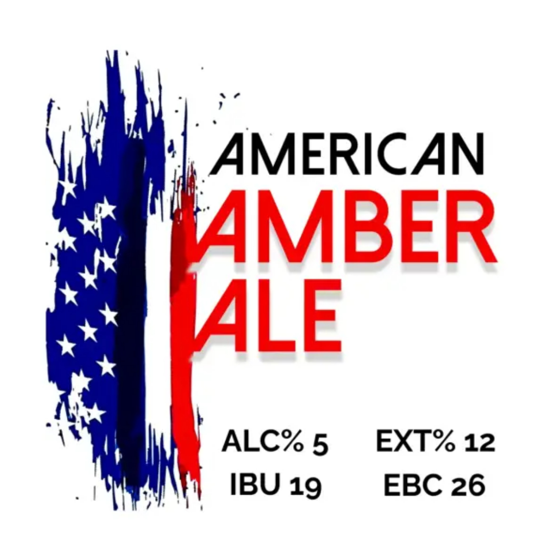 American Amber Ale- A brilliant red beer, malty, a touch of caramel and a satisfying balance.