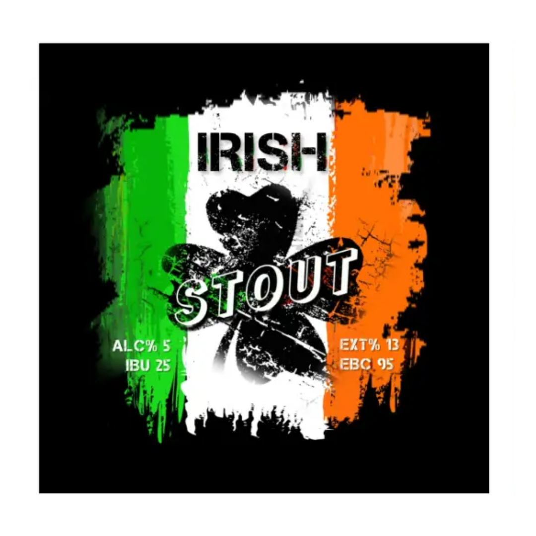 Irish Stout - A deep dark brown ale, dry with subtle notes of dark chocolate and coffee.